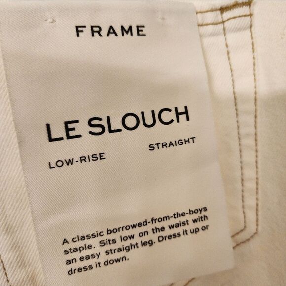 FRAME Le Slouch low-rise straight-leg jeans SIZE 26 NWT - Picture 10 of 11